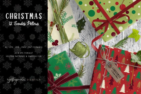 12 Seamless Christmas Patterns: The Ultimate Solution for Festive Design Projects