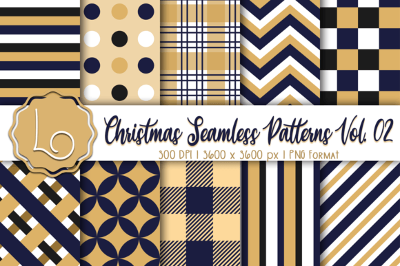 Christmas Seamless Patterns Vol. 02 for Holiday Designs