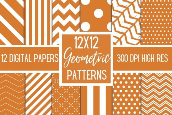 Elevating Creative Workflows with Burnt Orange Geometric Patterns Paper