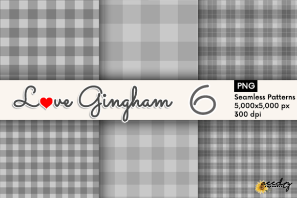 Gray Gingham Patterns: Digital Paper Pack for Creative Projects