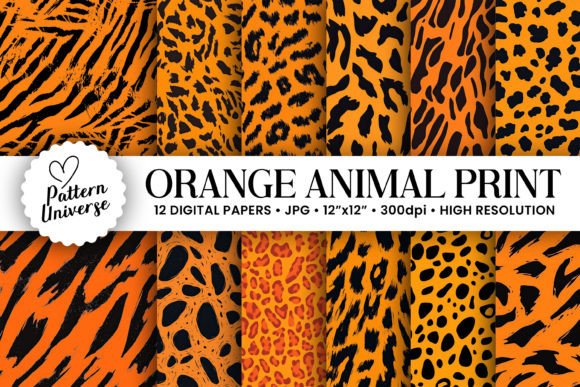 Orange Animal Print Seamless Patterns: A Creative Resource for Modern Projects