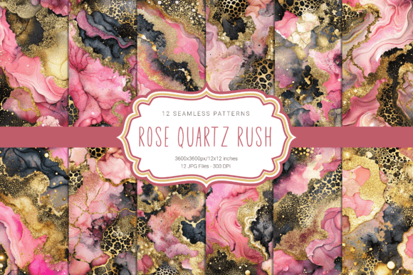 Rose Quartz Rush Seamless Patterns