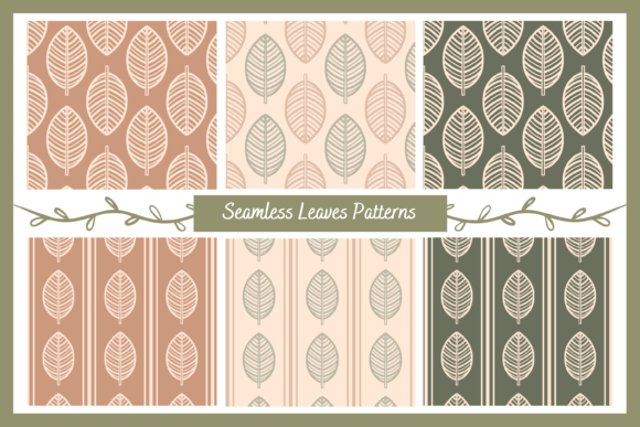 Seamless Leaf Patterns with Fall Colors