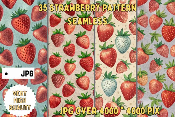Sweet As Strawberry Seamless Patterns