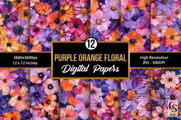 Unlocking Creativity with Purple Orange Painted Floral Patterns